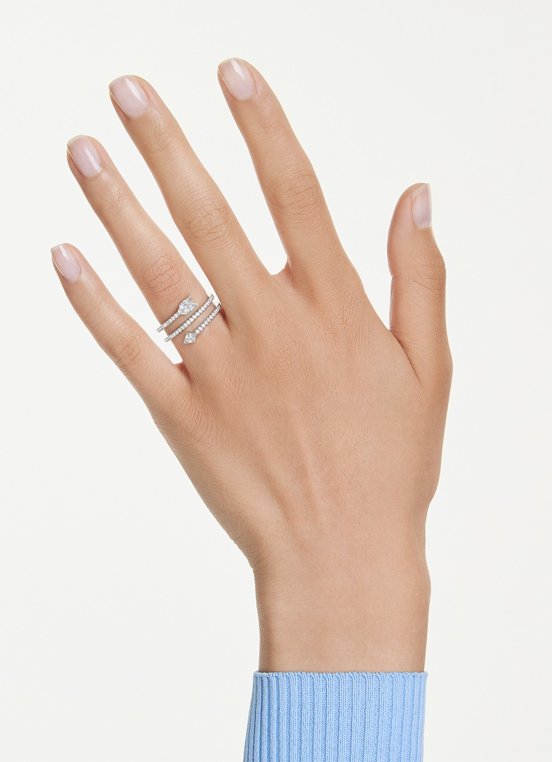 Swarovski Idyllia ring met kristal 55 - detail 5 zilver