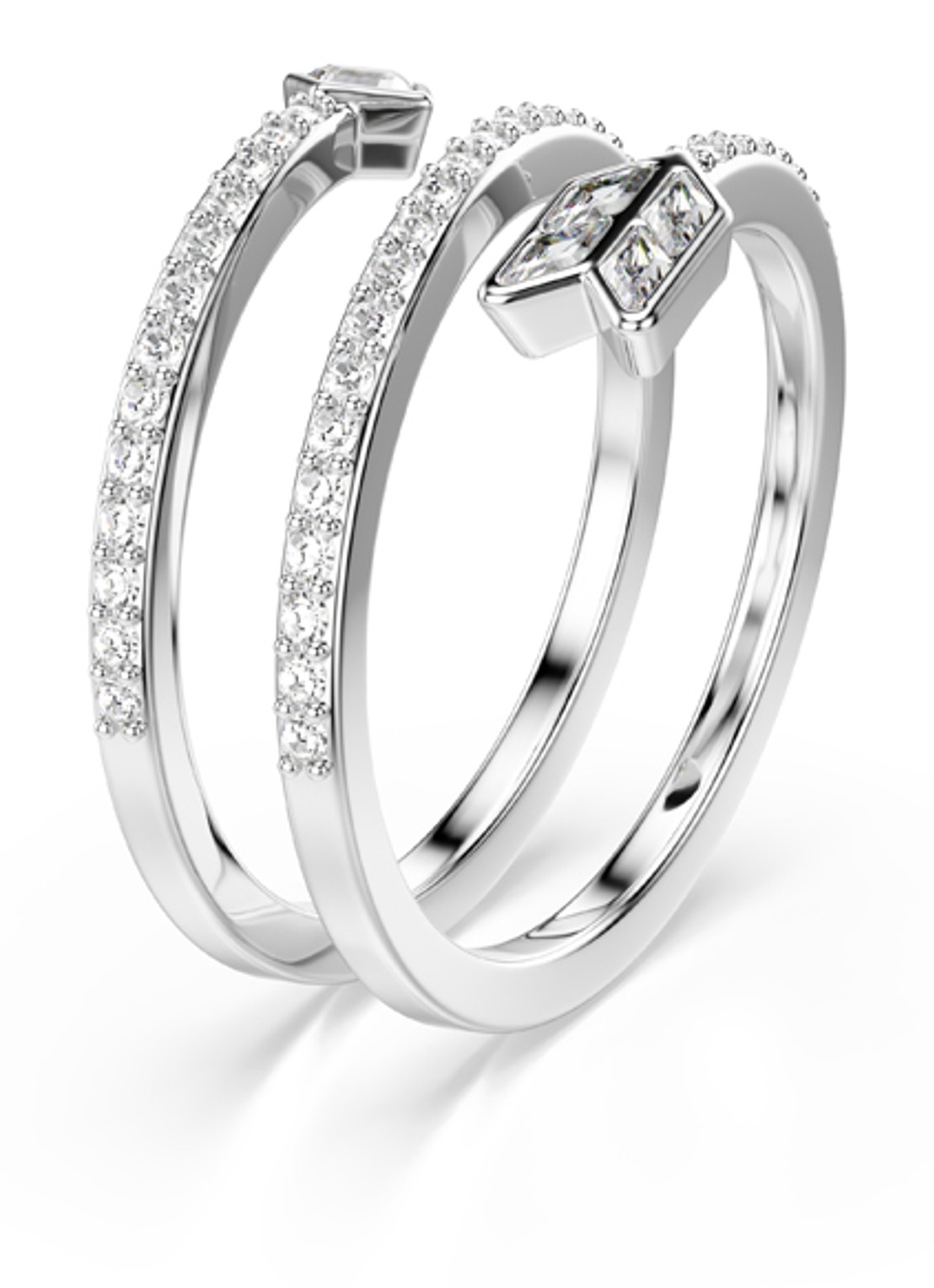 Swarovski Idyllia ring met kristal 58 - detail zilver