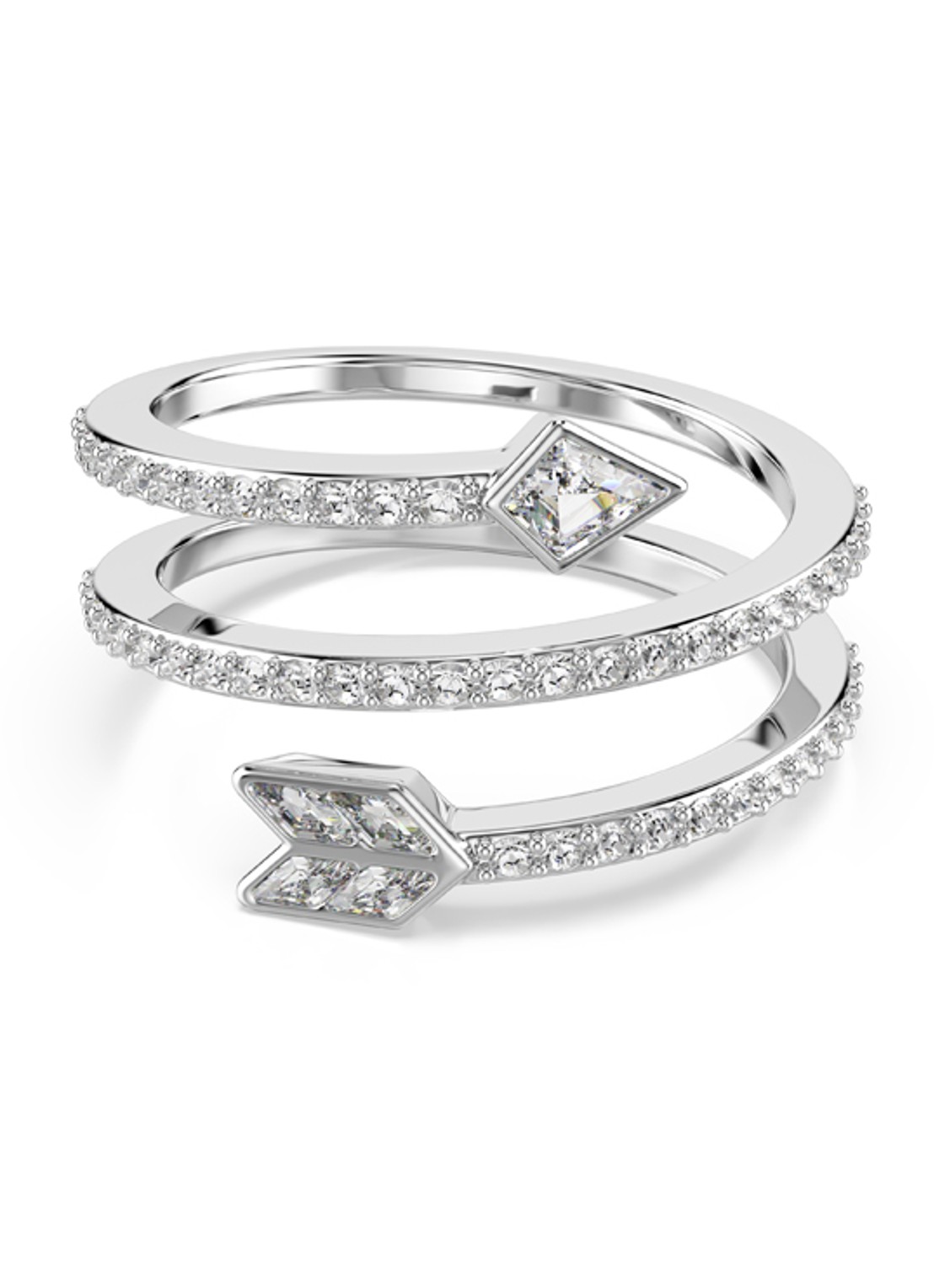 Swarovski Idyllia ring met kristal 58 - voorkant 3 zilver