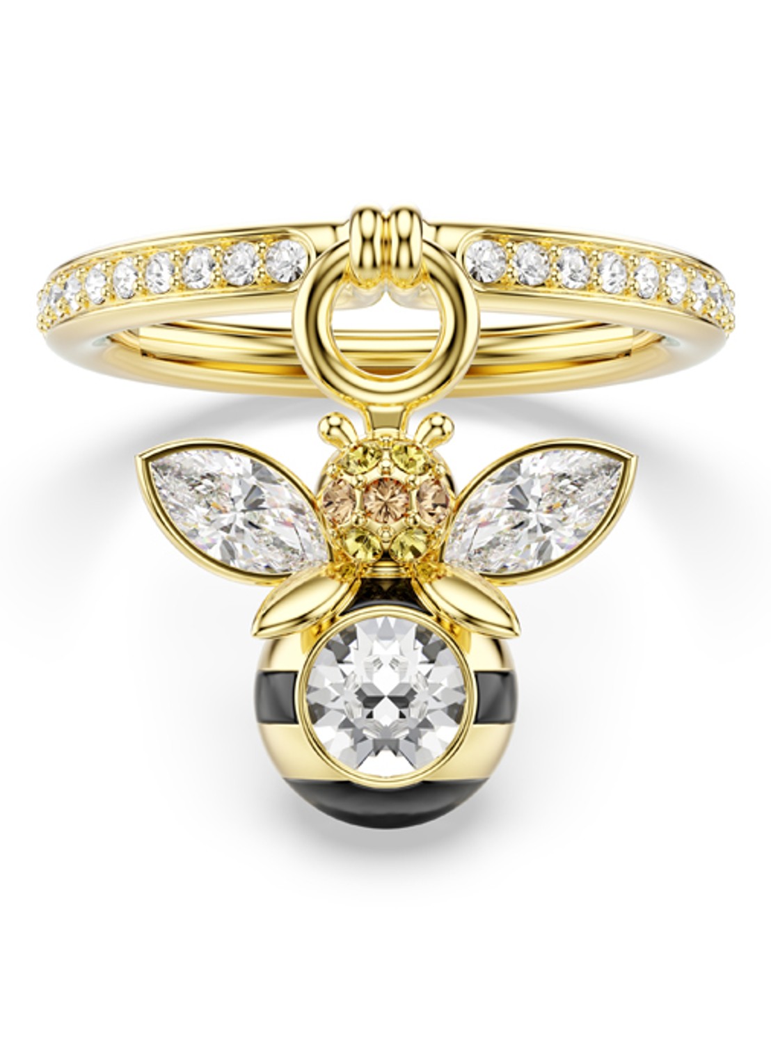 Swarovski Idyllia ring verguld 55-60 - voorkant 6 goud