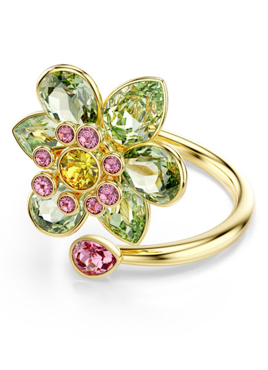Swarovski Idyllia ring verguld 60 - voorkant goud