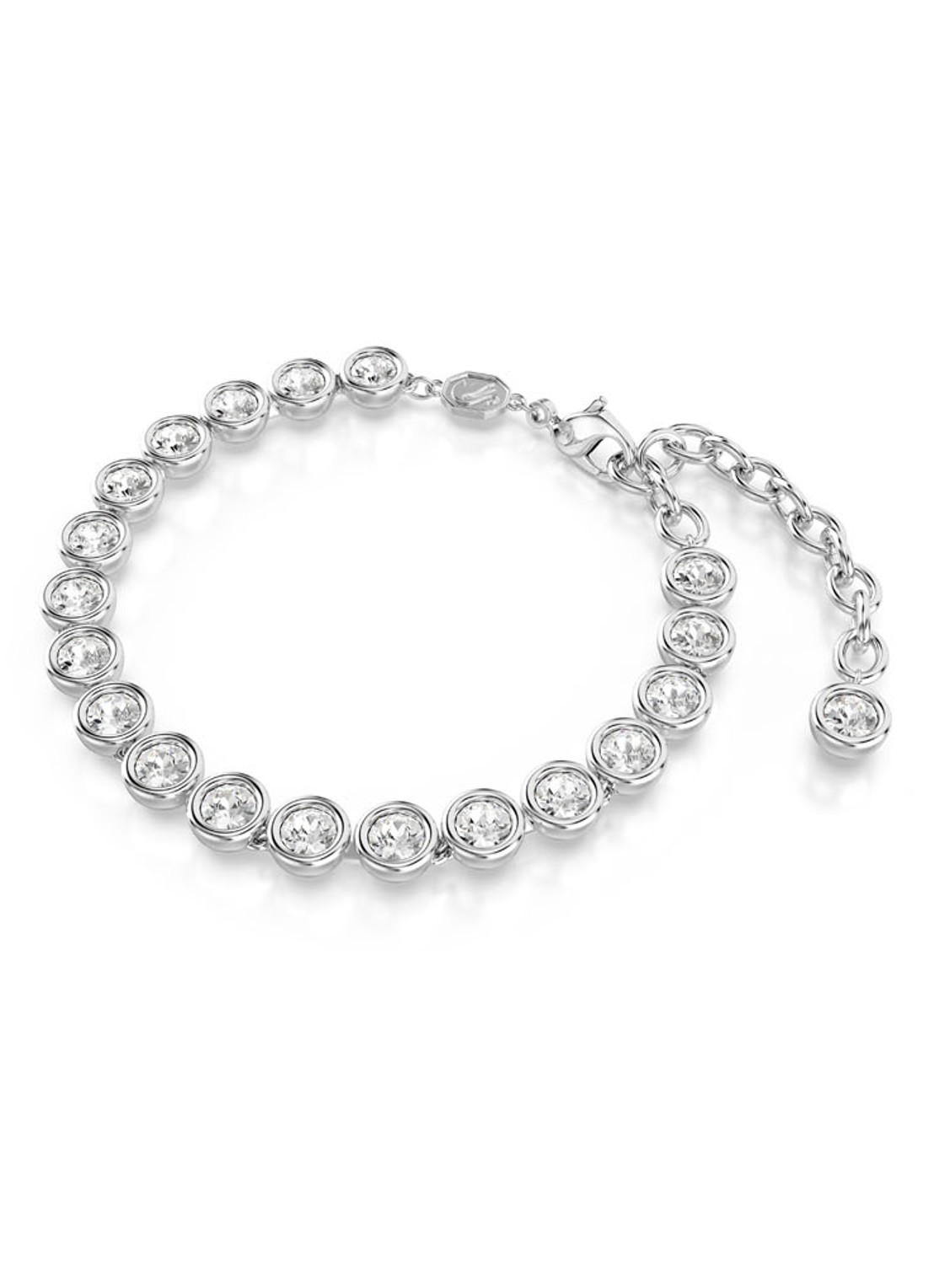 Swarovski Imber armband met kristal M - detail zilver