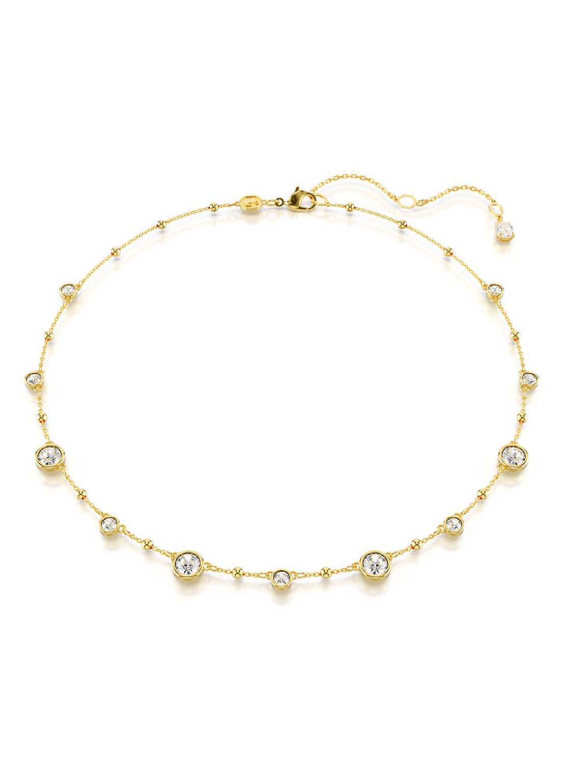 Swarovski Imber ketting verguld  - voorkant goud