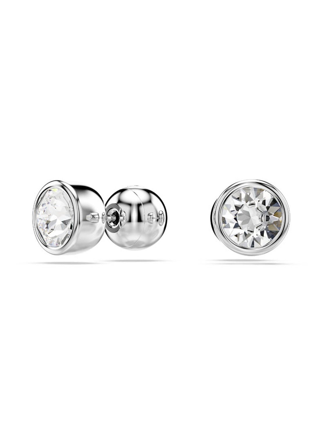 Swarovski Imber oorknopjes met kristal - detail 2 zilver