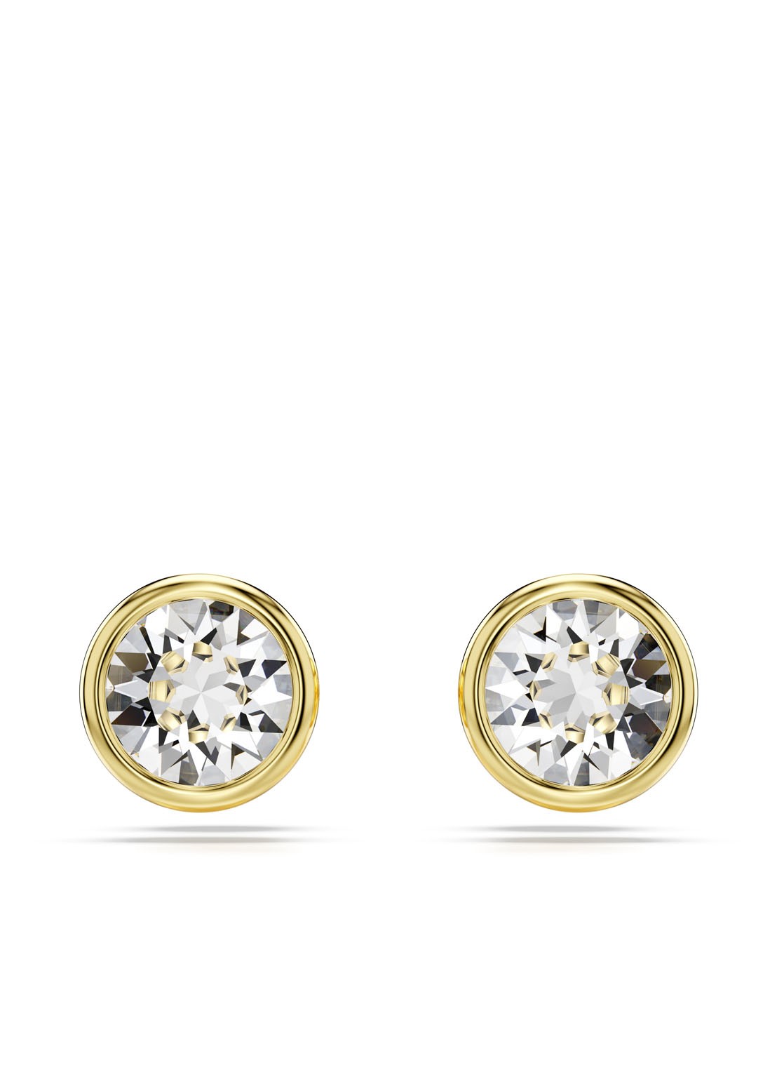 Swarovski Imber oorknopjes verguld  - voorkant 4 goud