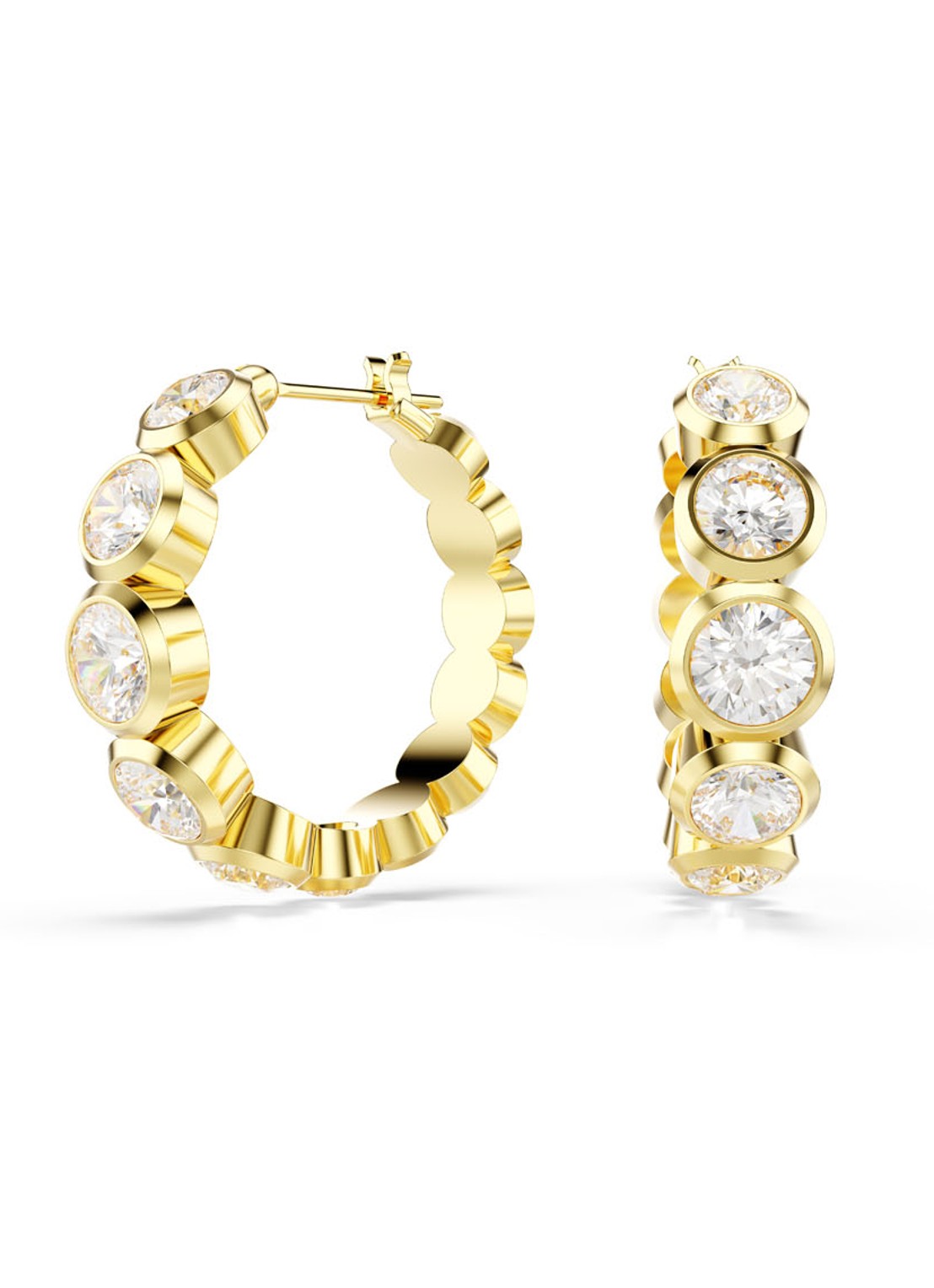 Swarovski Imber oorringen verguld  - voorkant goud