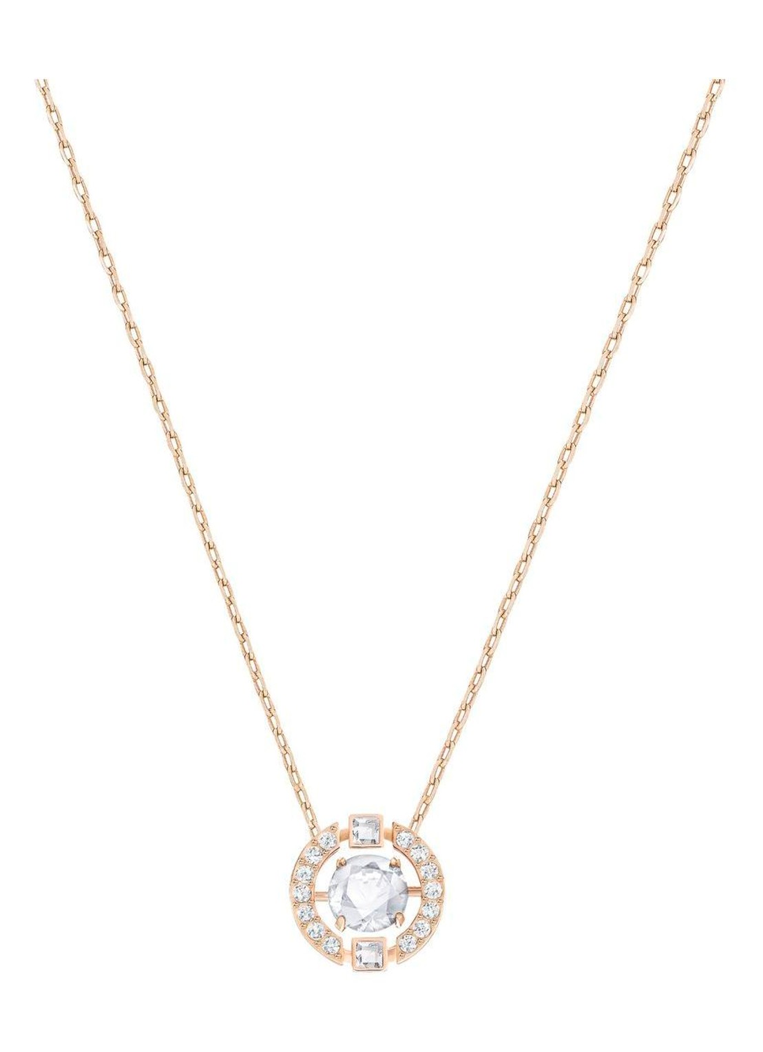 Swarovski Ketting Sparkling Dance - voorkant roségoud
