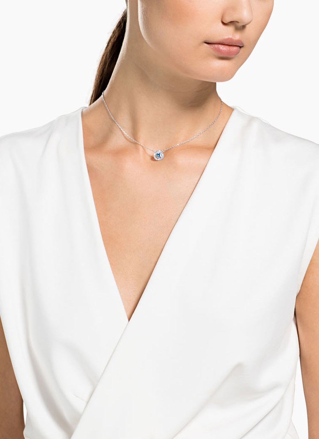 Swarovski Ketting Sparkling Dance - voorkant 2 zilver