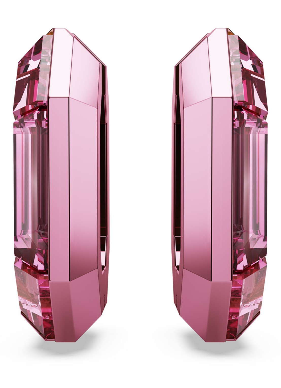 Swarovski Lucent oorringen met kristal - detail 2 roze