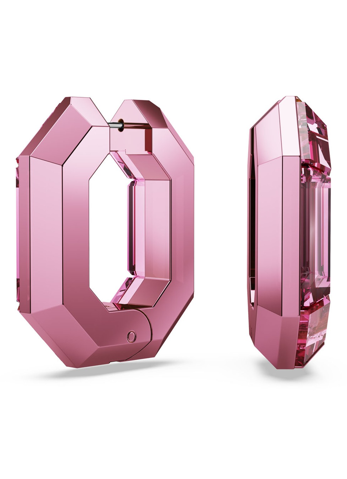 Swarovski Lucent oorringen met kristal - detail 4 roze