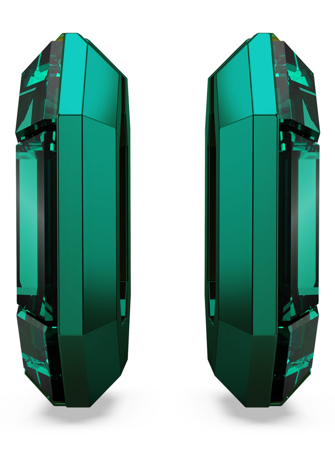Swarovski Lucent oorringen met kristal - detail groen