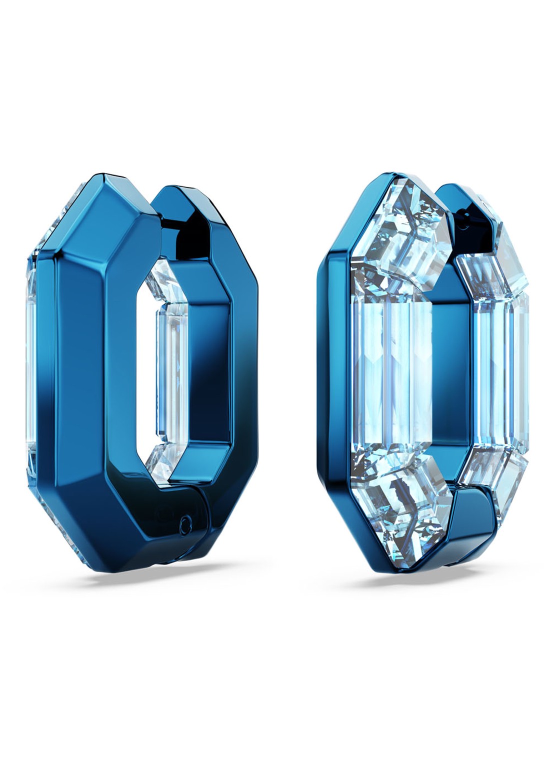 Swarovski Lucent oorringen met kristal - detail 3 blauw