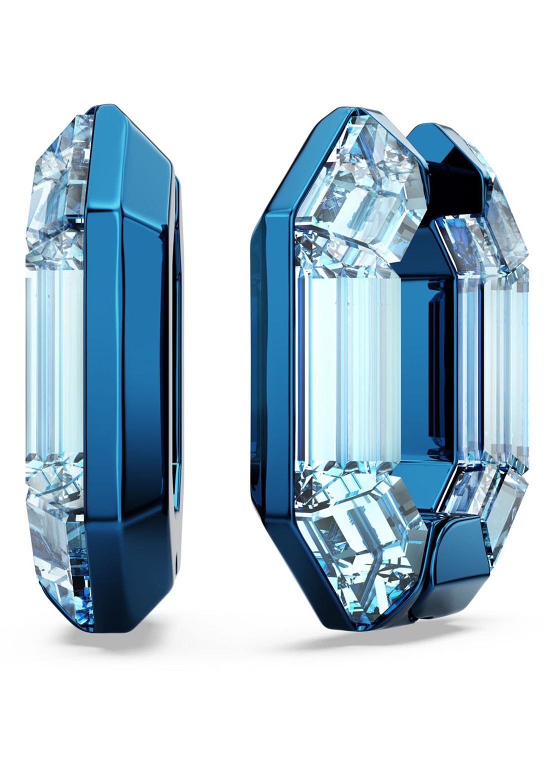 Swarovski Lucent oorringen met kristal - detail 4 blauw