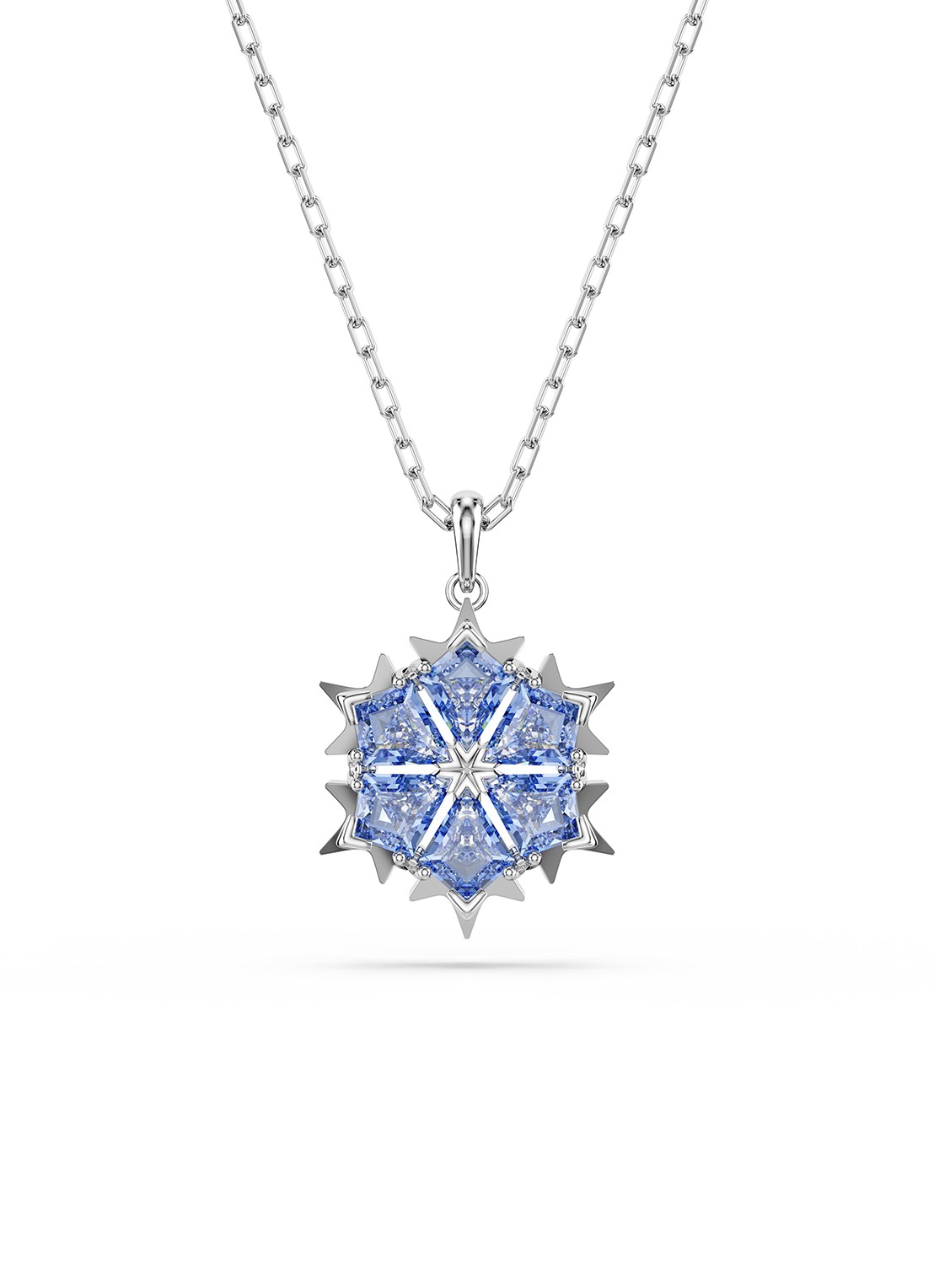 Swarovski Magic ketting met zirkonia - voorkant zilver
