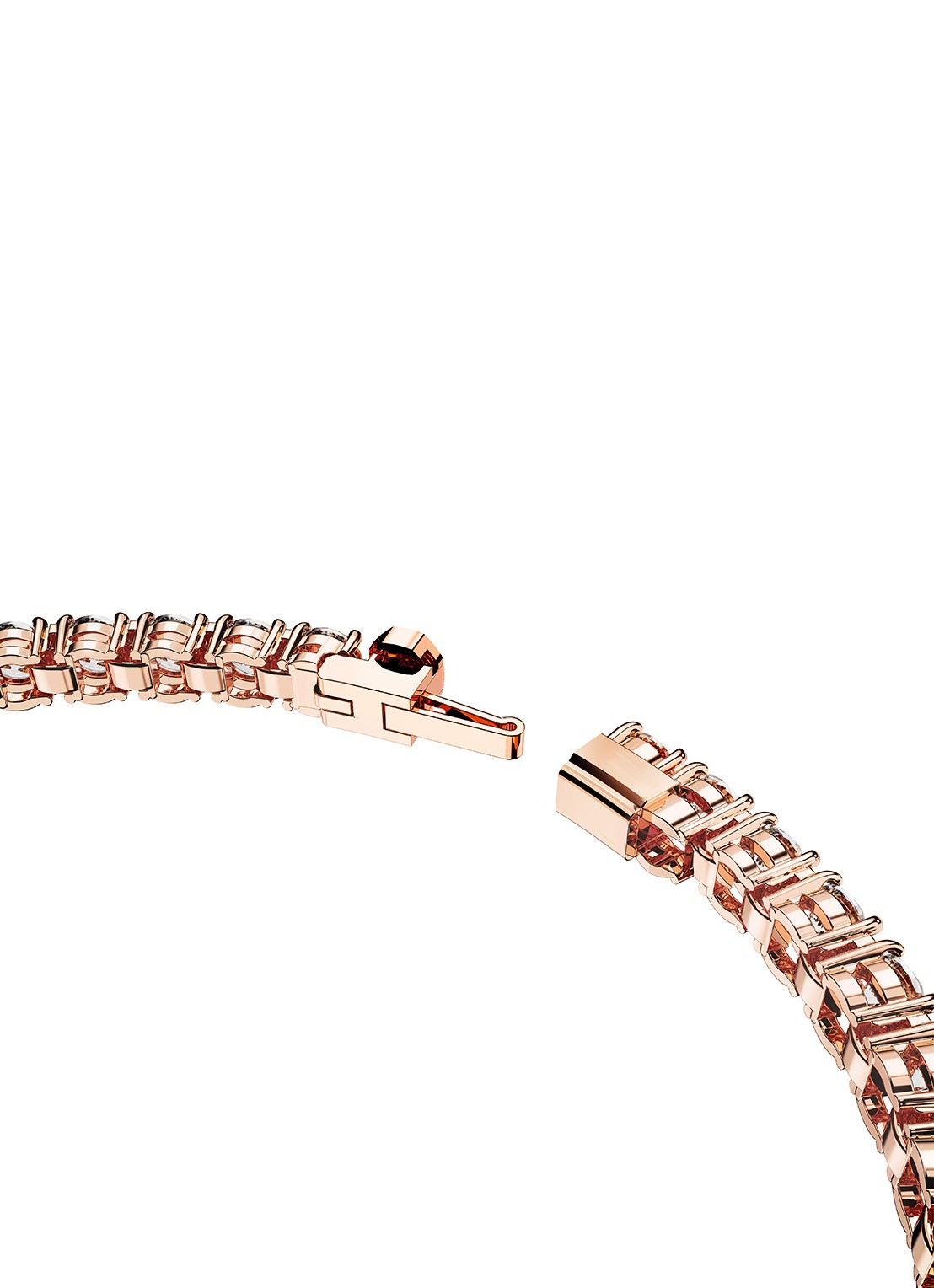 Swarovski Matrix armband met kristal L - detail 2 roségoud