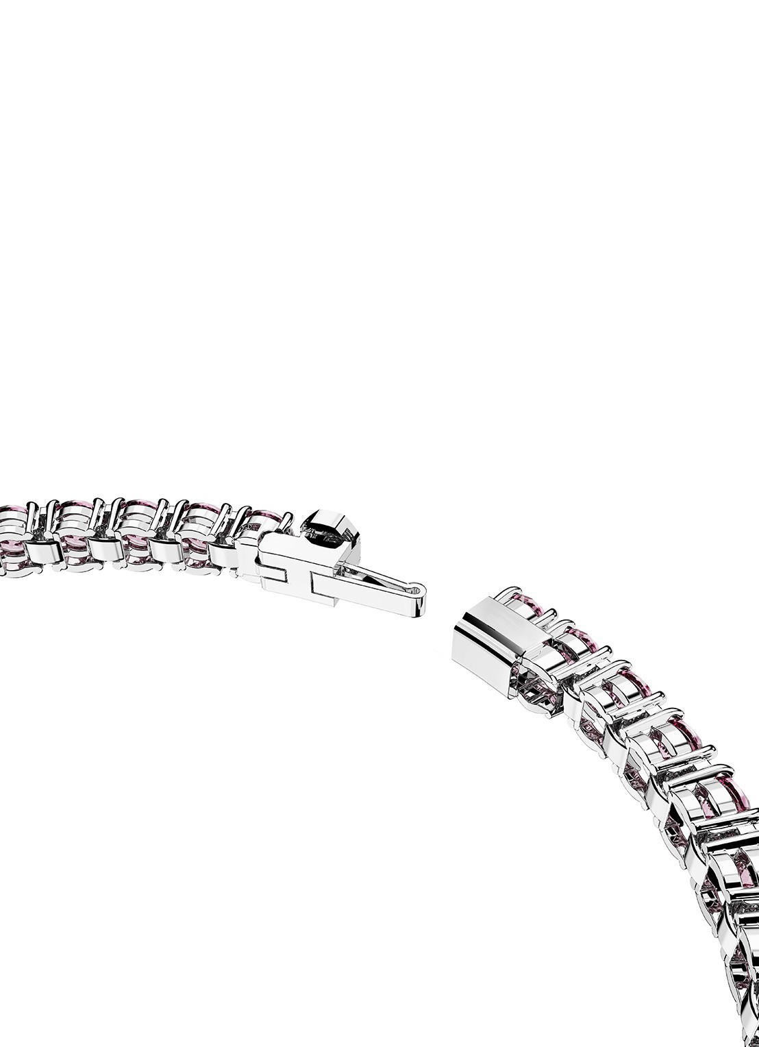 Swarovski Matrix armband met kristal M - detail 4 roze