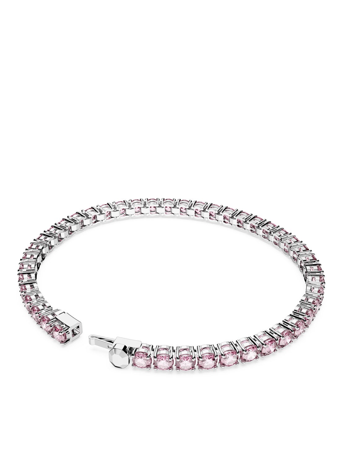 Swarovski Matrix armband met kristal M - detail 5 roze