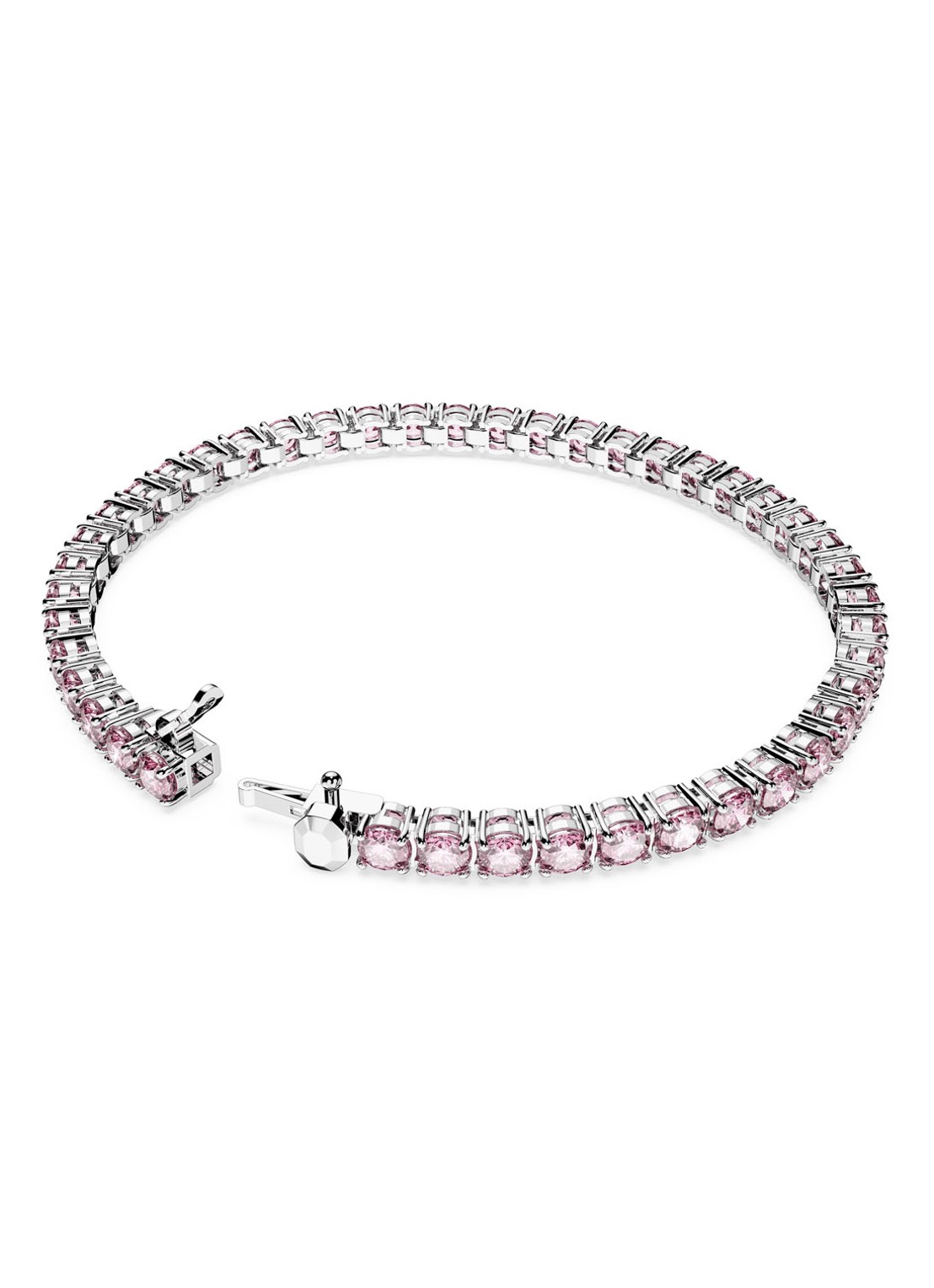Swarovski Matrix armband met kristal M - detail 6 roze