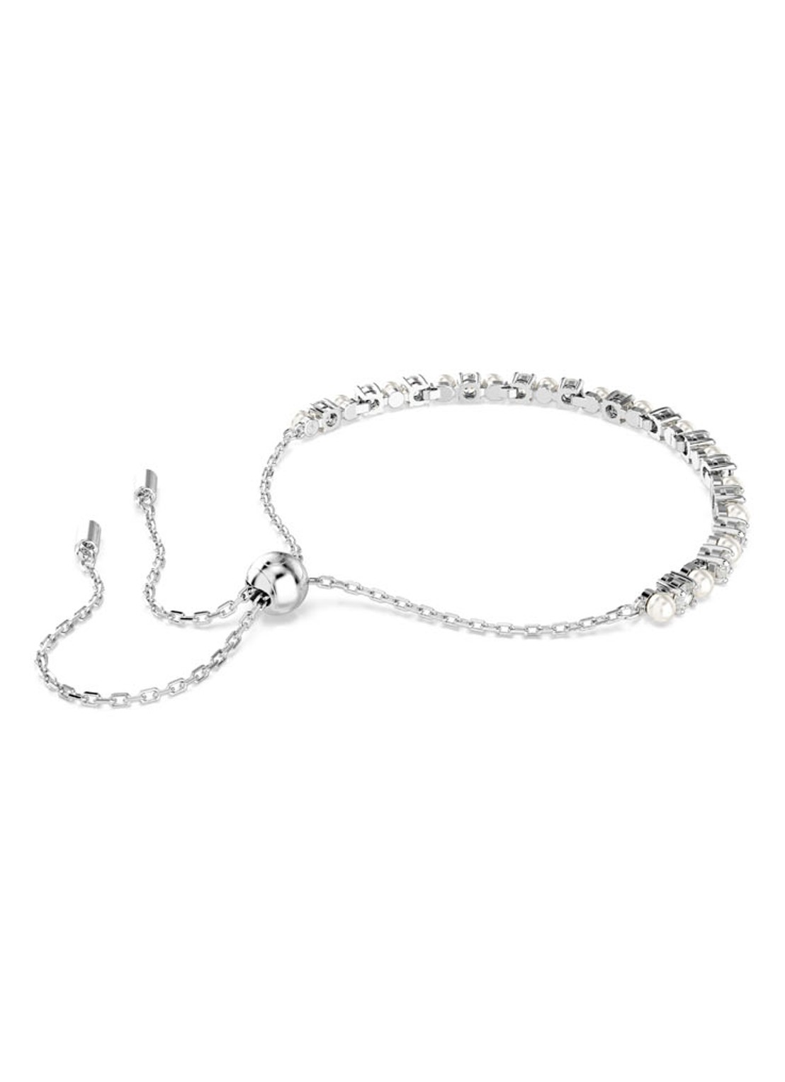 Swarovski Matrix armband met kristal M - detail 3 zilver