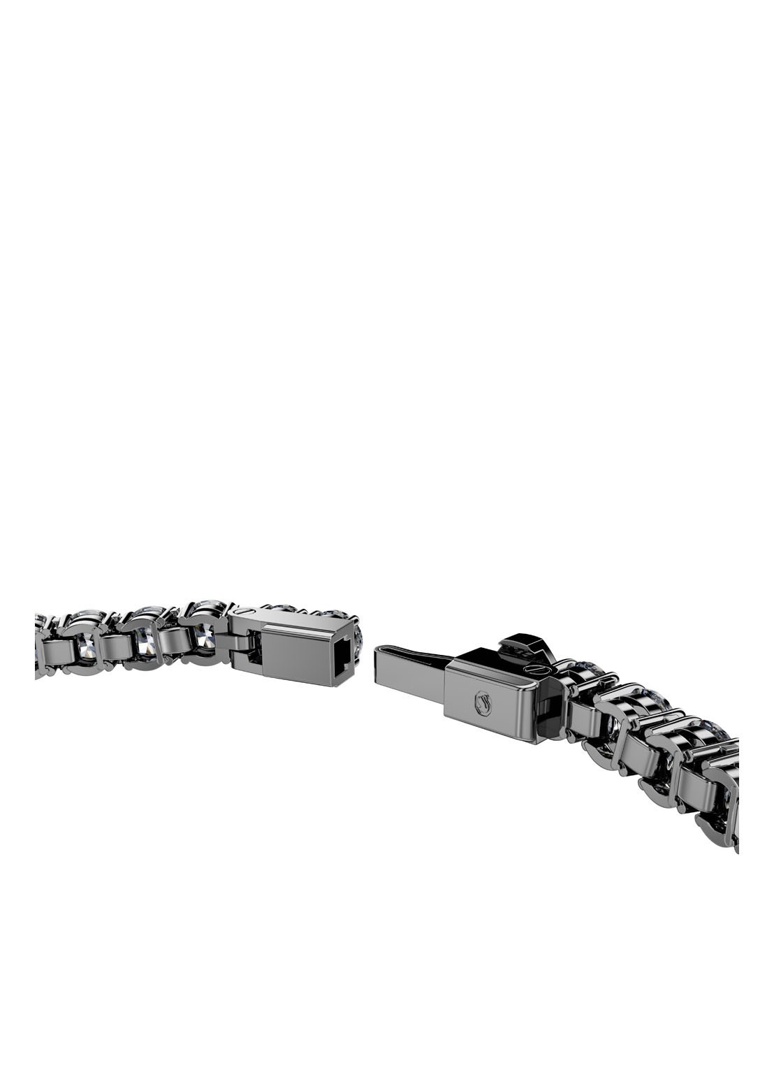 Swarovski Matrix armband met kristal M  - detail 3 zilver