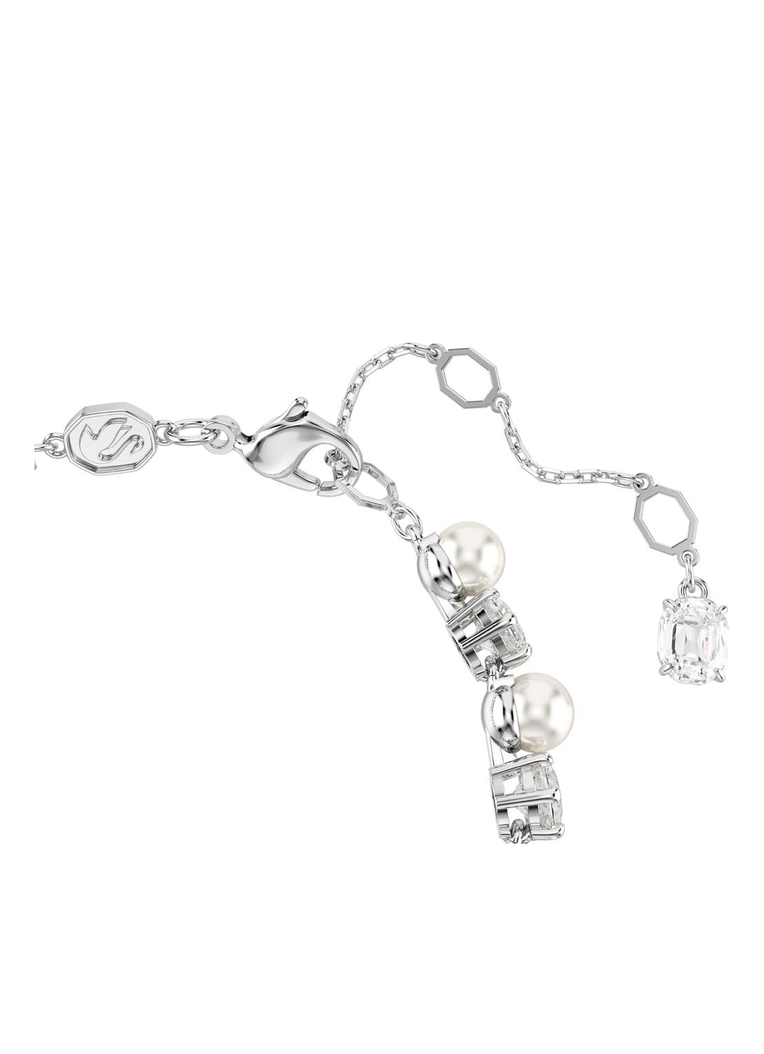 Swarovski Matrix armband met kristal M - detail 2 zilver