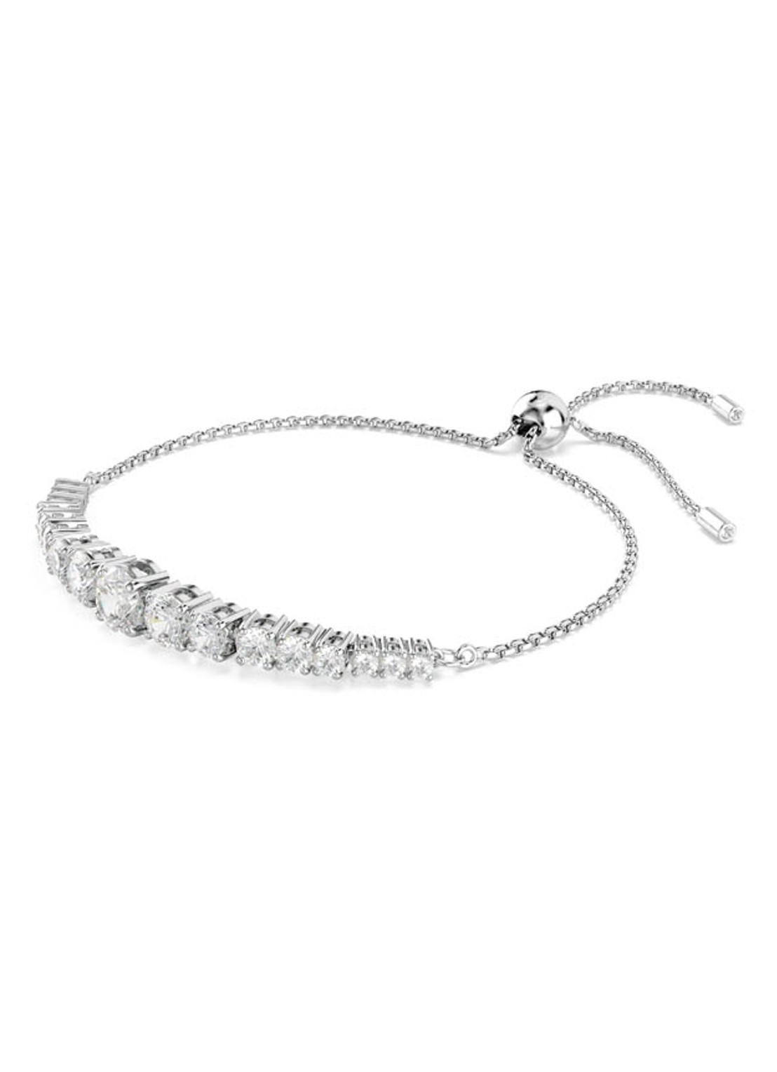 Swarovski Matrix armband met kristal M - detail zilver