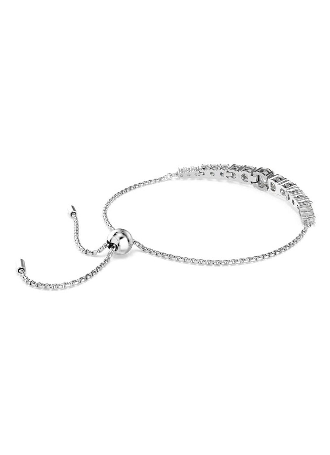 Swarovski Matrix armband met kristal M - detail 4 zilver