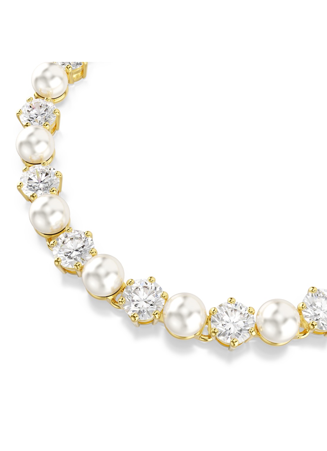 Swarovski Matrix armband met kristal - detail 4 goud