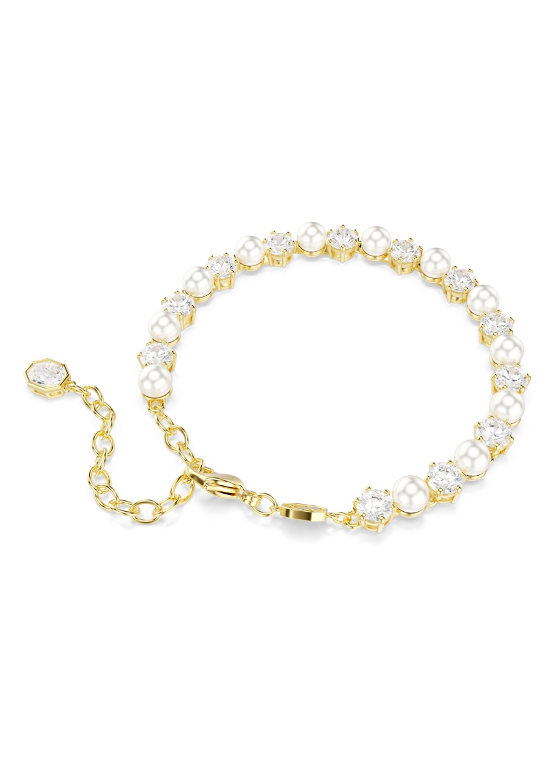 Swarovski Matrix armband met kristal - detail 5 goud