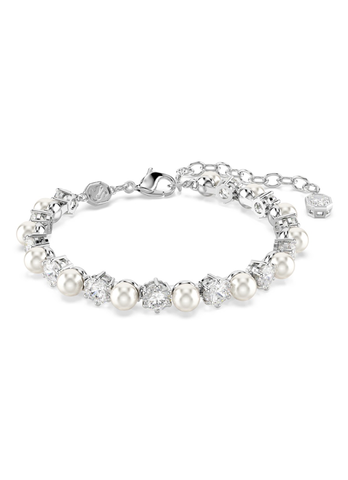 Swarovski Matrix armband met kristal - detail 3 zilver