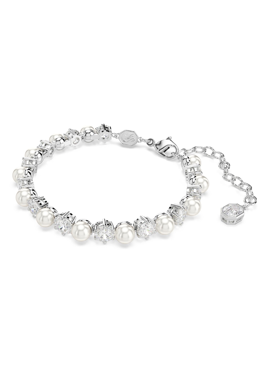 Swarovski Matrix armband met kristal - detail 4 zilver