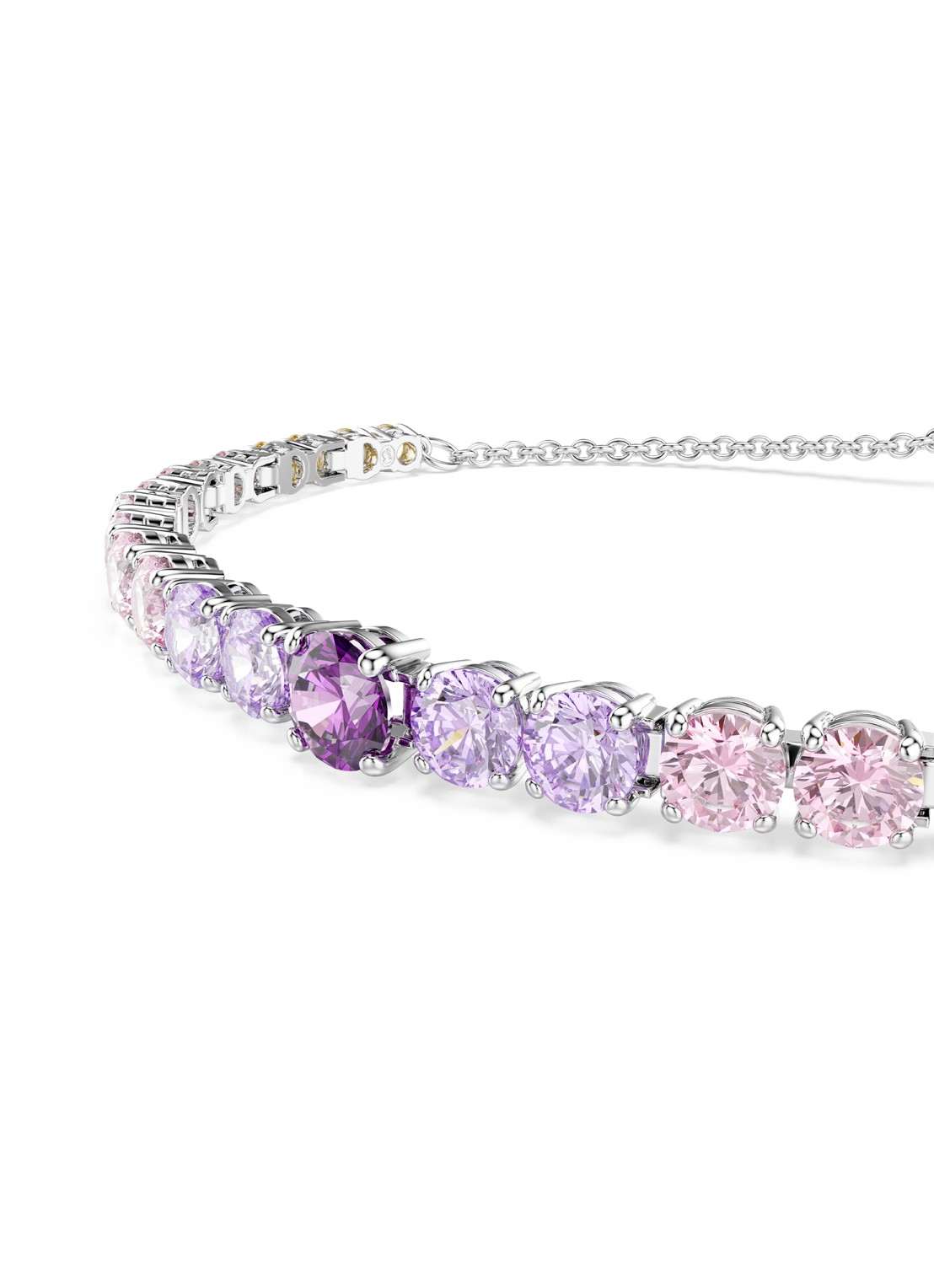 Swarovski Matrix armband met kristal - detail 4 zilver