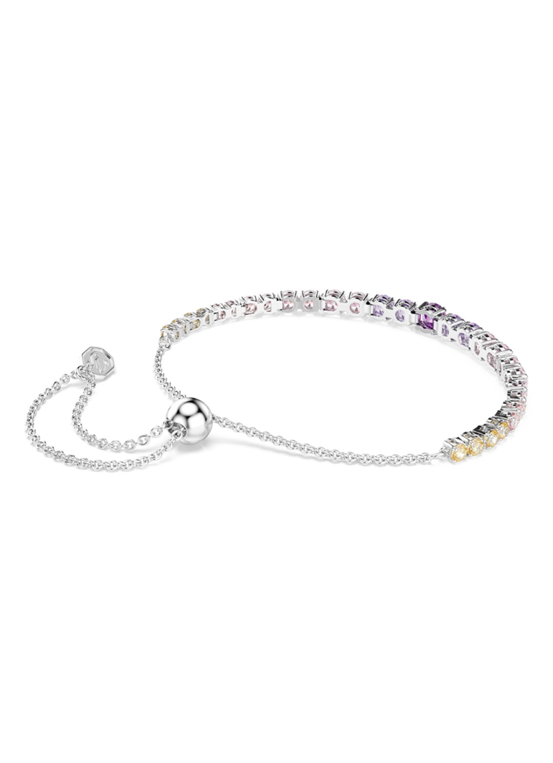 Swarovski Matrix armband met kristal - detail 5 zilver