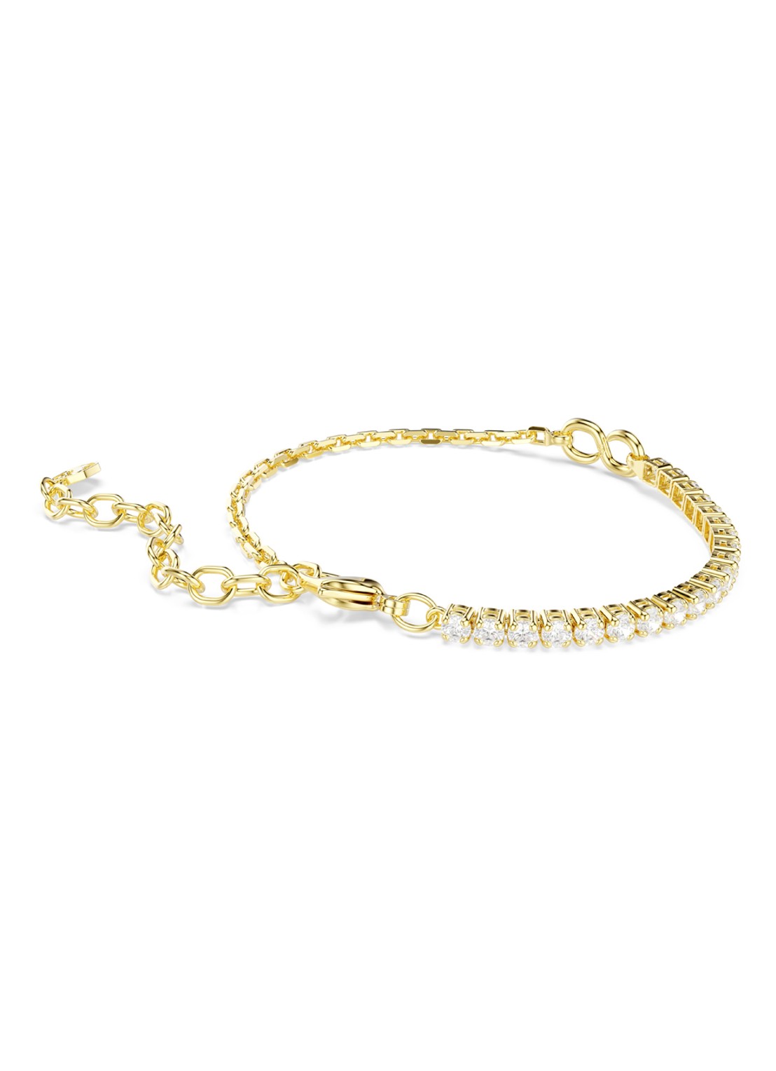 Swarovski Matrix armband met kristal - detail 4 goud