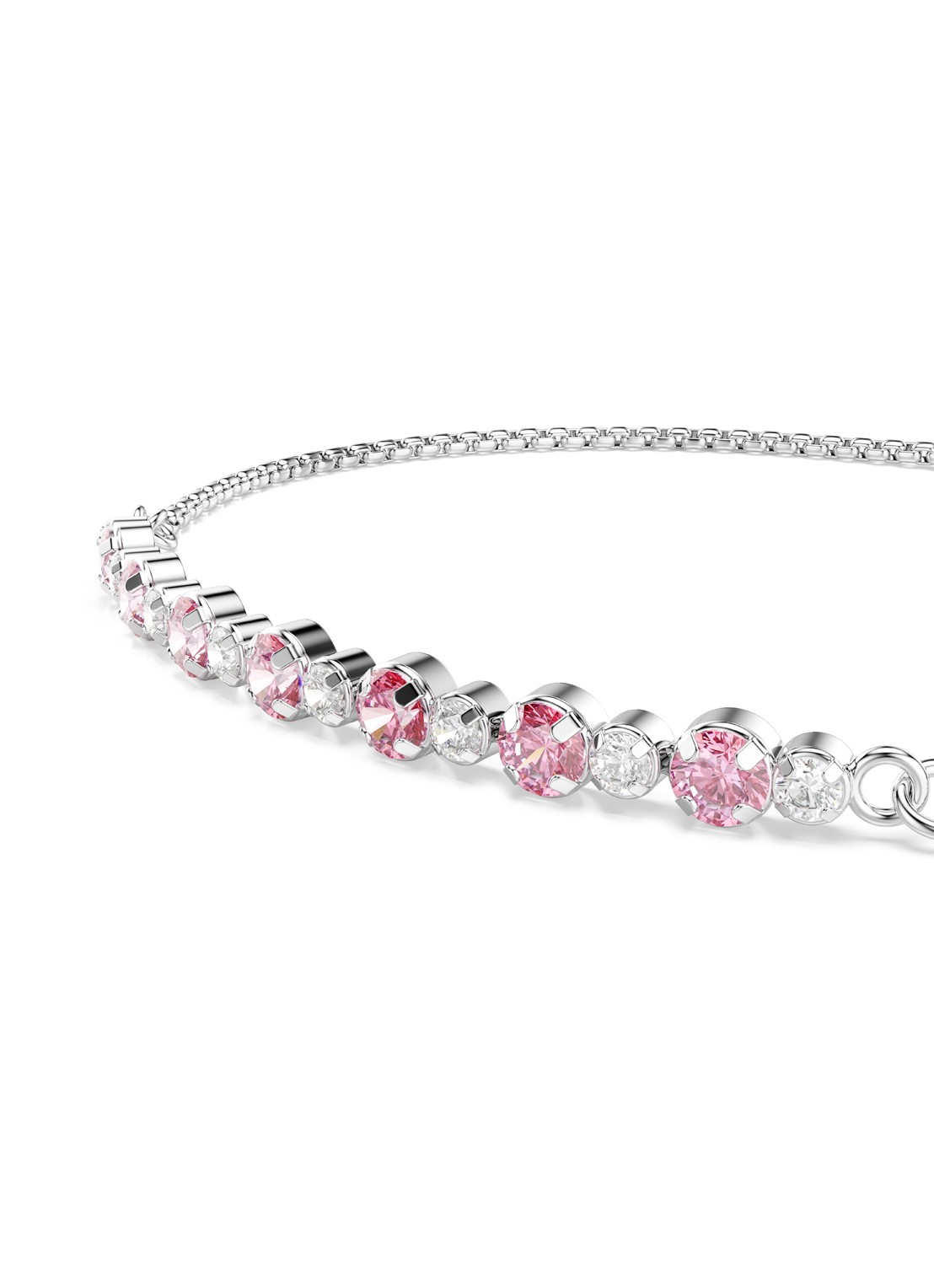 Swarovski Matrix armband met kristal - detail zilver