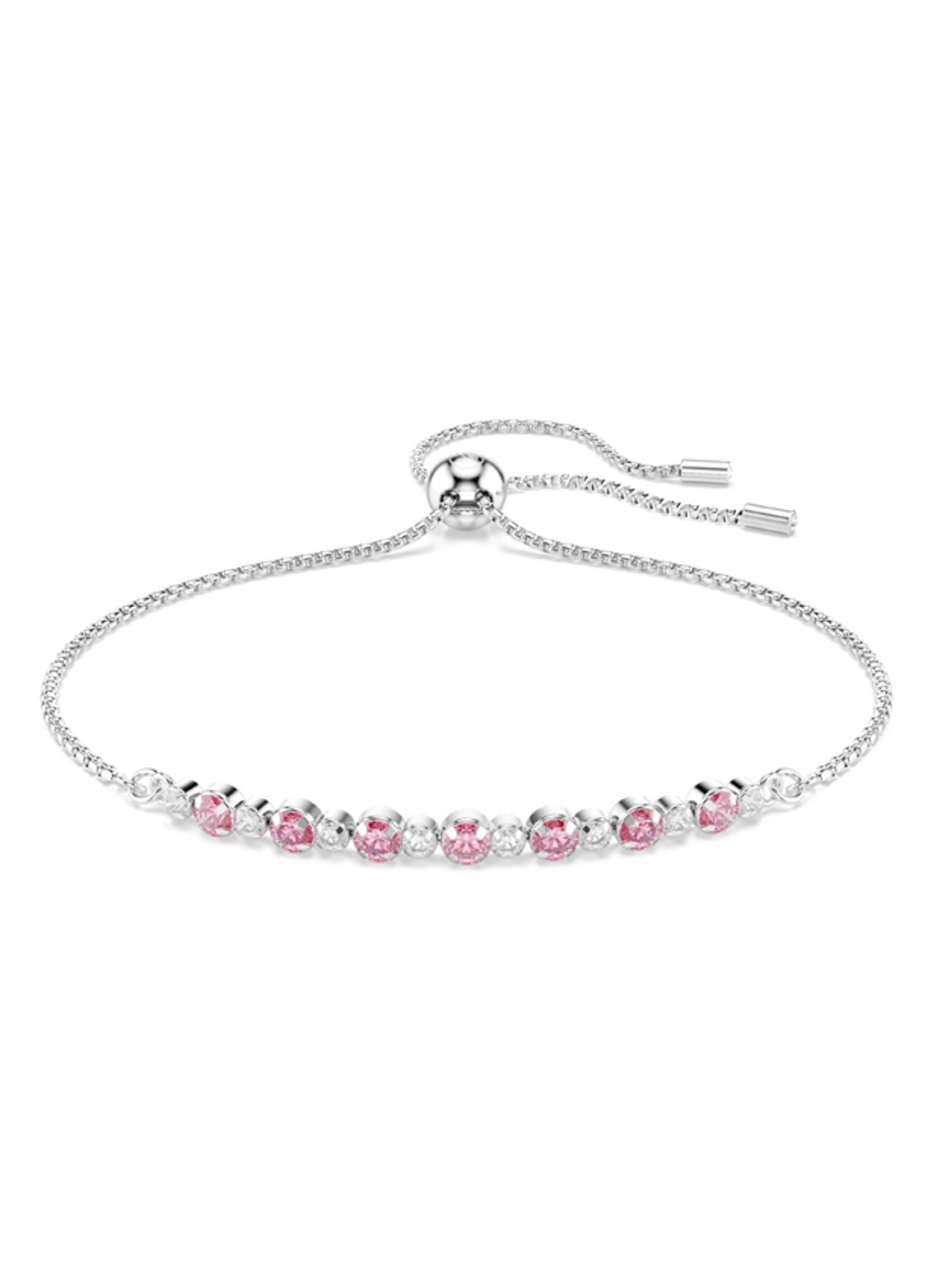 Swarovski Matrix armband met kristal - voorkant 4 zilver
