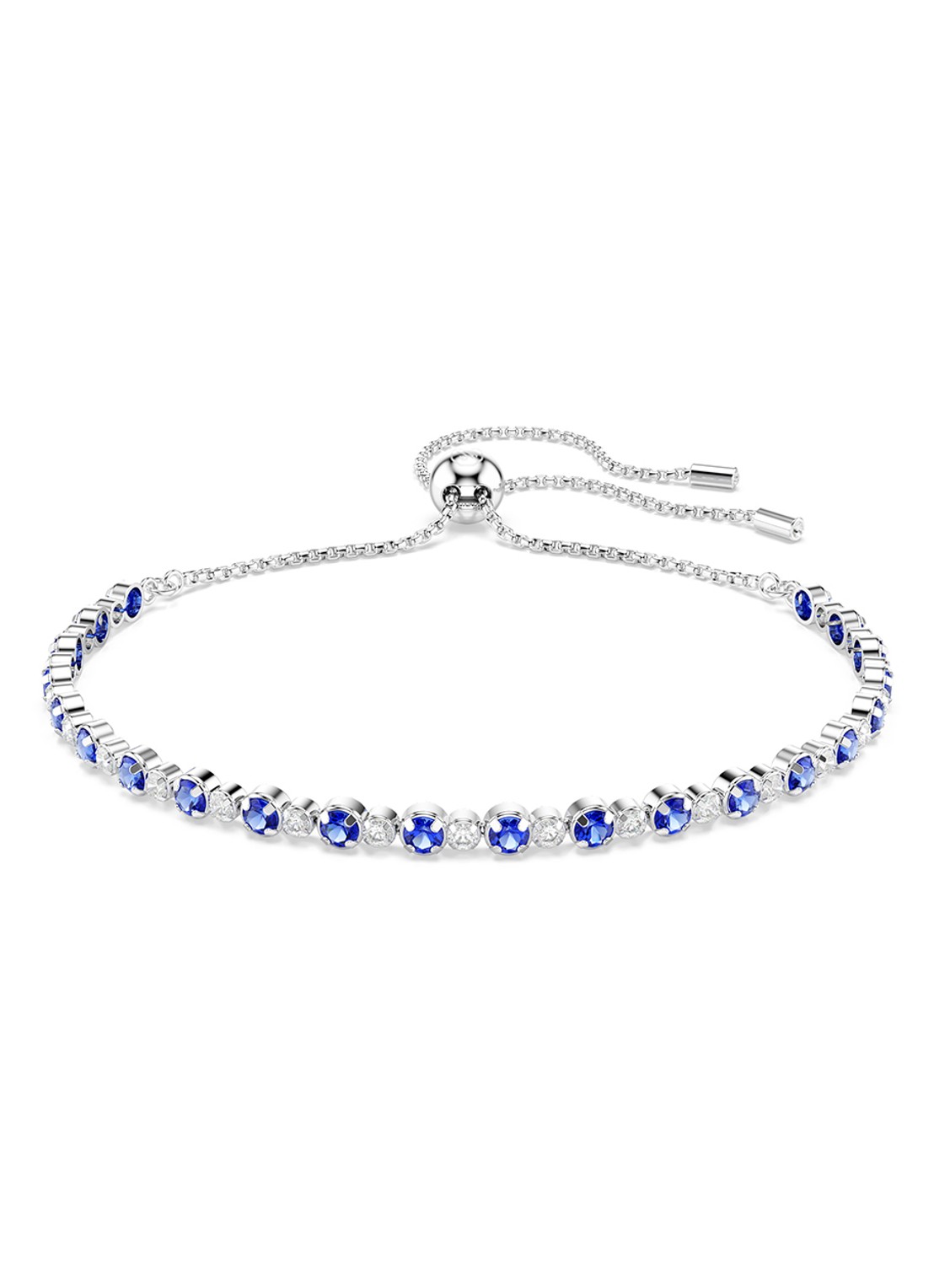 Swarovski Matrix armband met zirkonia M - voorkant blauw