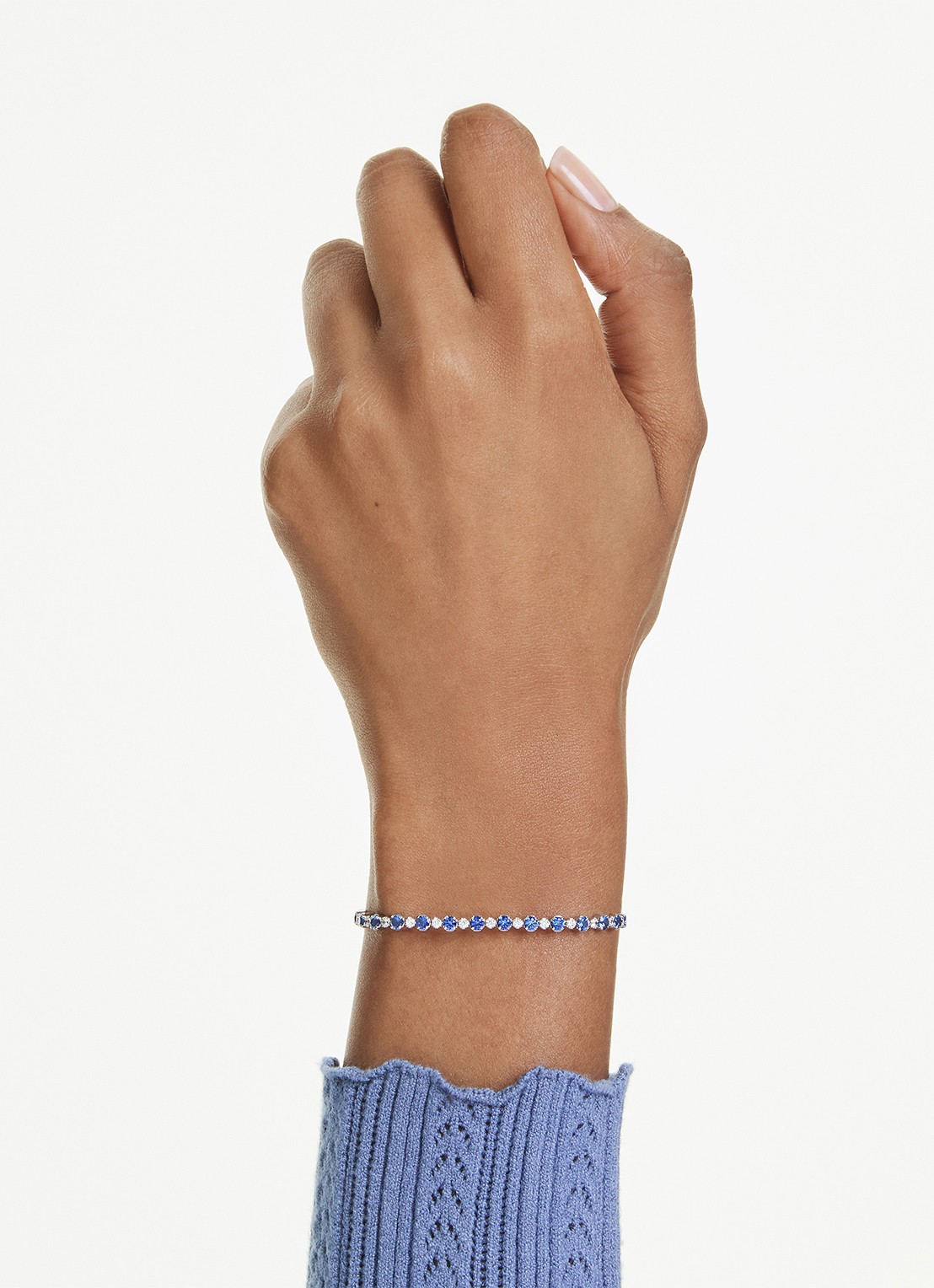 Swarovski Matrix armband met zirkonia M - voorkant 2 blauw