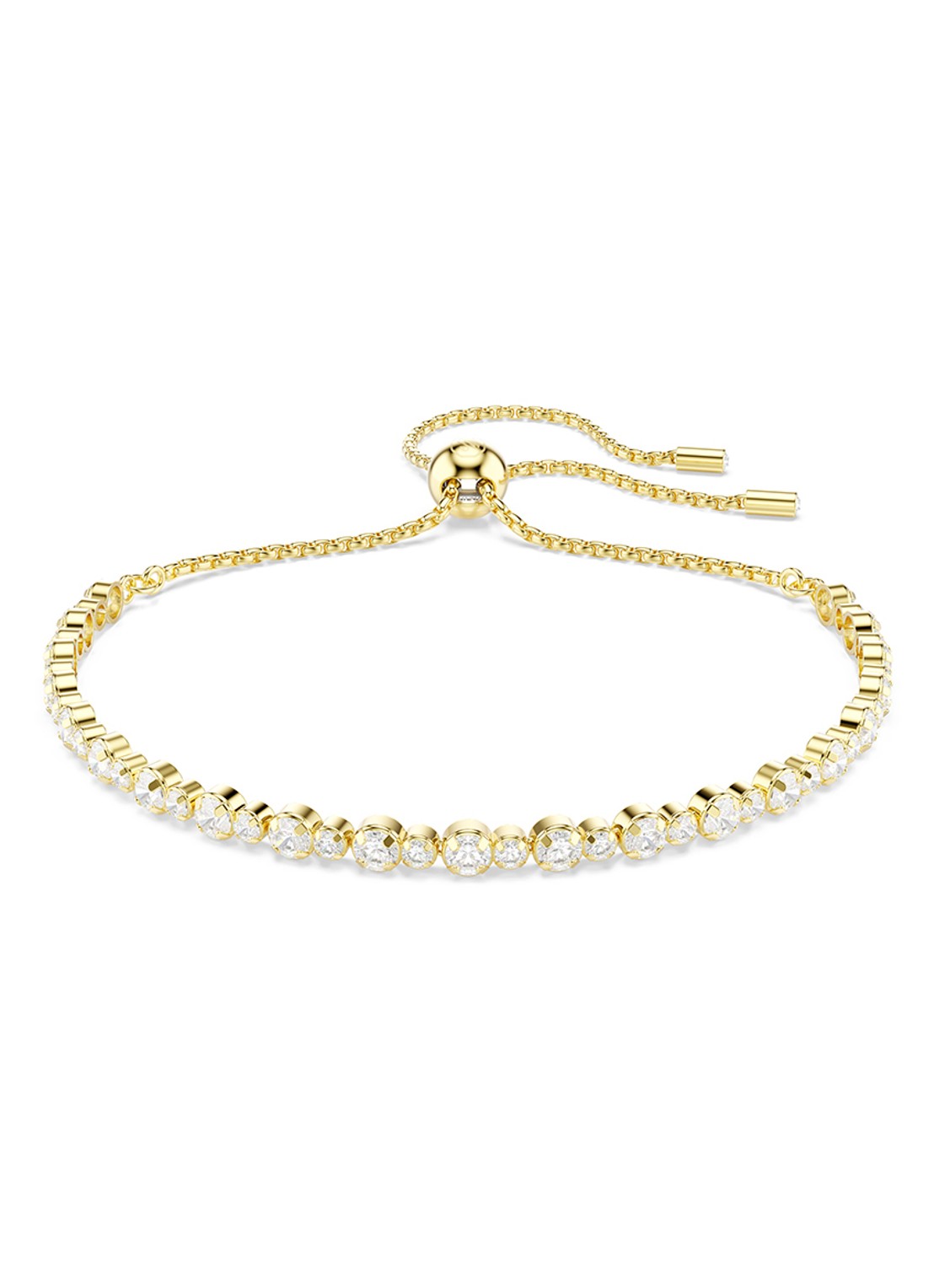 Swarovski Matrix armband met zirkonia M - voorkant 5 goud