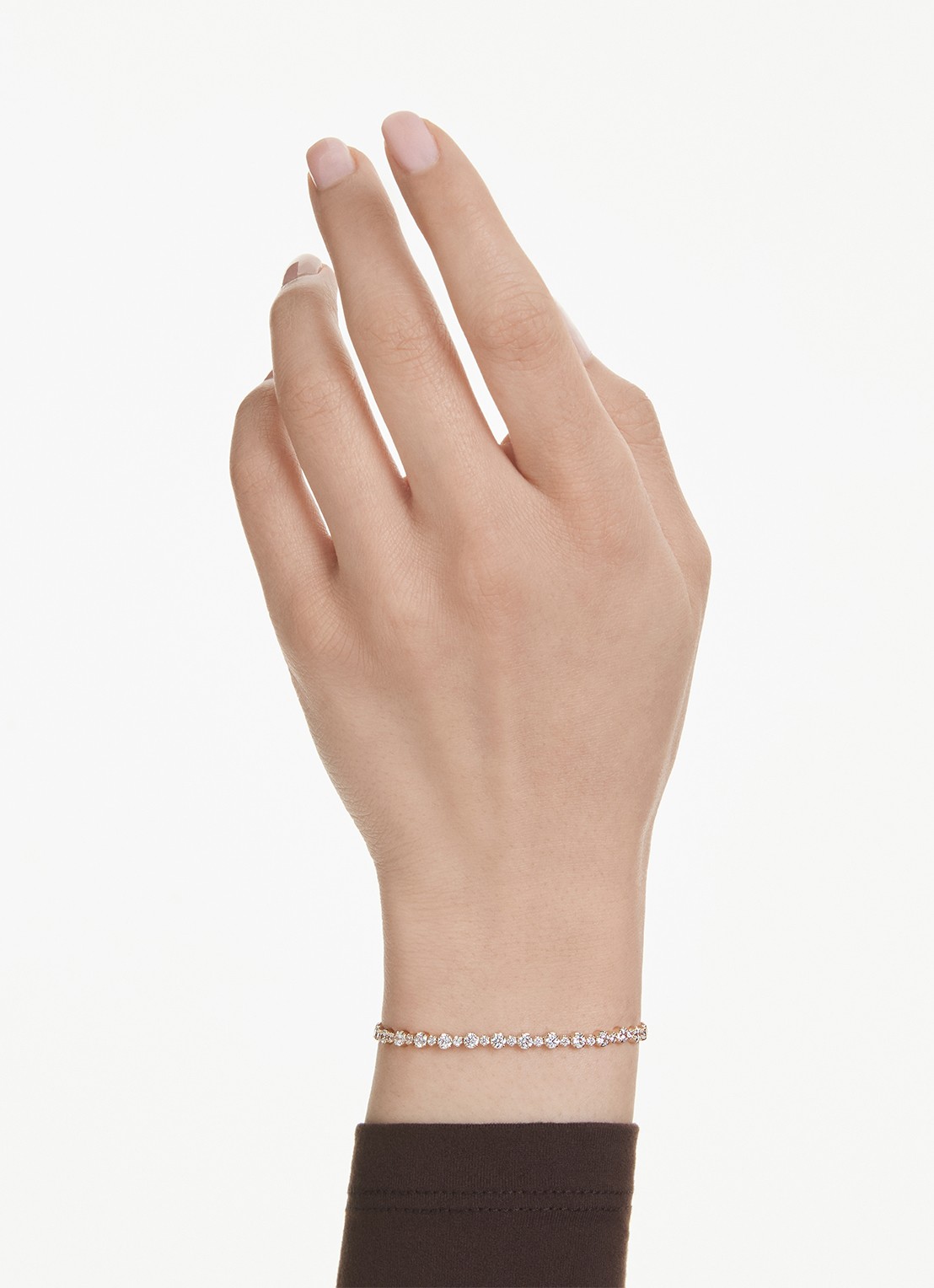 Swarovski Matrix armband met zirkonia M - voorkant 6 goud