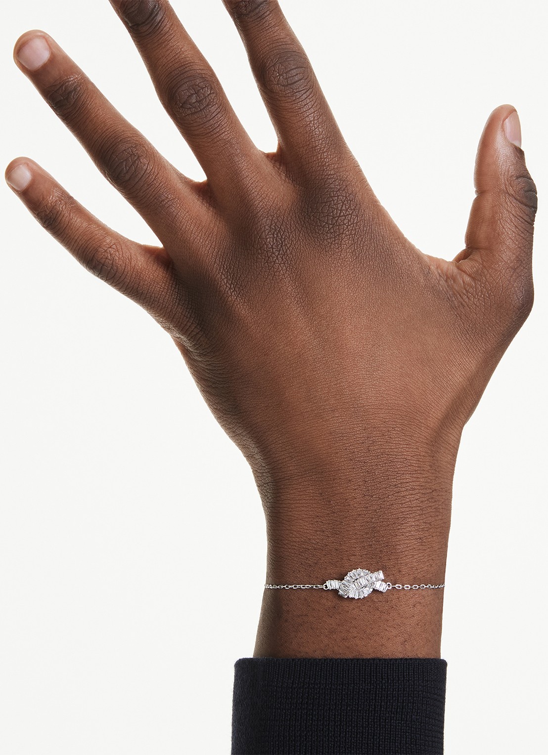 Swarovski Matrix armband met zirkonia M - voorkant 6 zilver