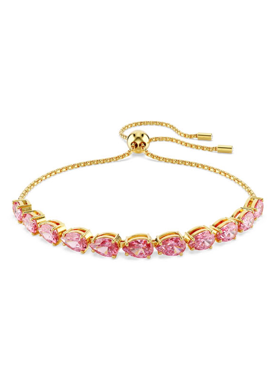 Swarovski Matrix armband verguld M  - voorkant goud