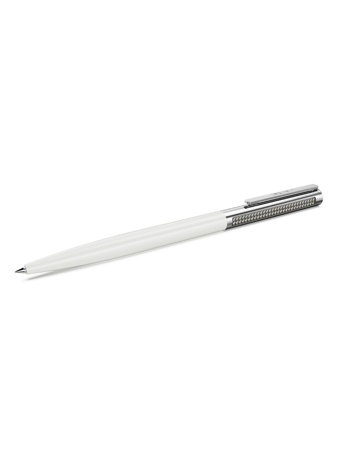Swarovski Matrix: BP PEN LGTGREY PAVE CRY/SIS - voorkant wit