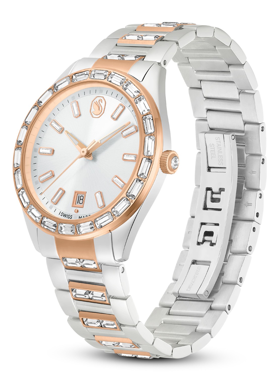 Swarovski Matrix horloge 5734663  - detail 2 zilver