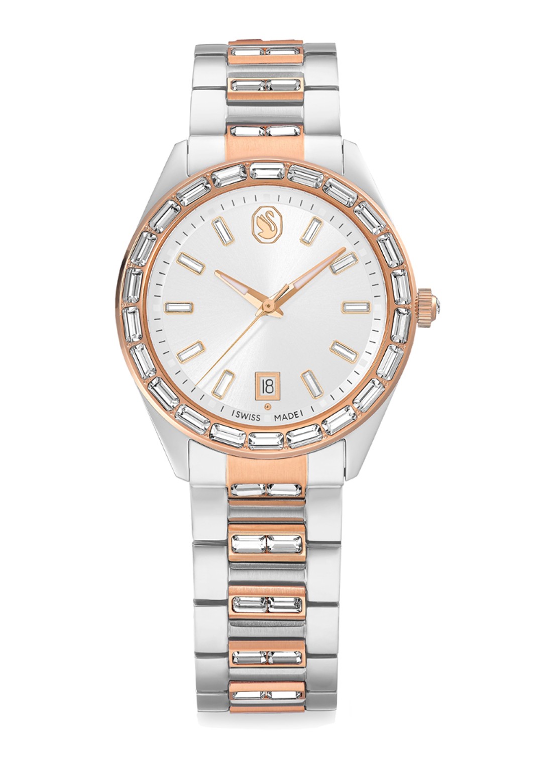 Swarovski Matrix horloge 5734663  - voorkant zilver
