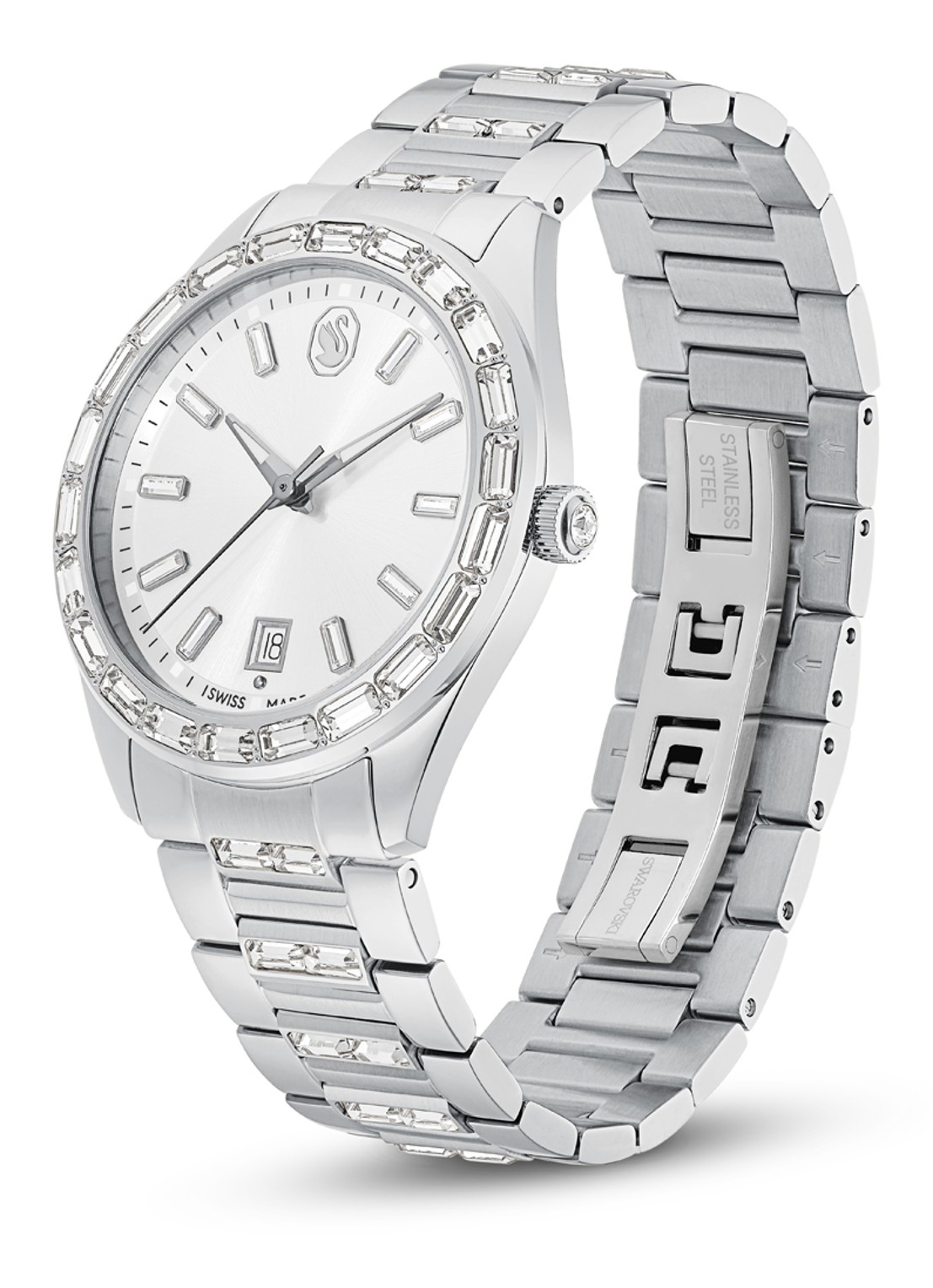 Swarovski Matrix horloge 5734665 - detail 2 zilver