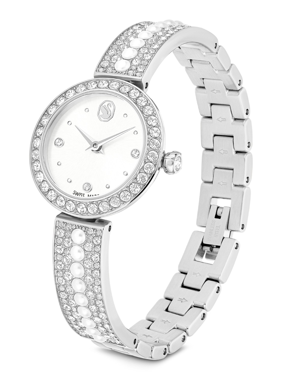 Swarovski Matrix horloge 5743680 - detail zilver