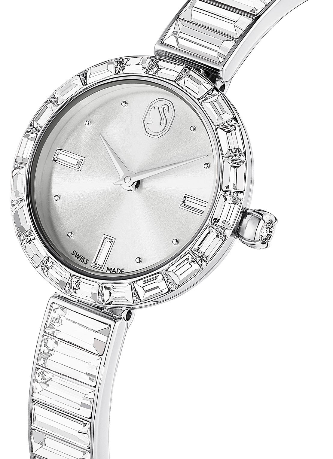 Swarovski Matrix horloge met kristal 5677487 - detail 3 zilver