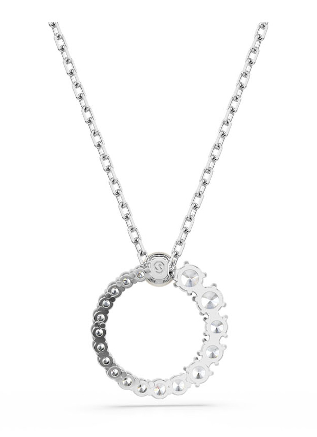Swarovski Matrix ketting met kristal - detail 3 zilver