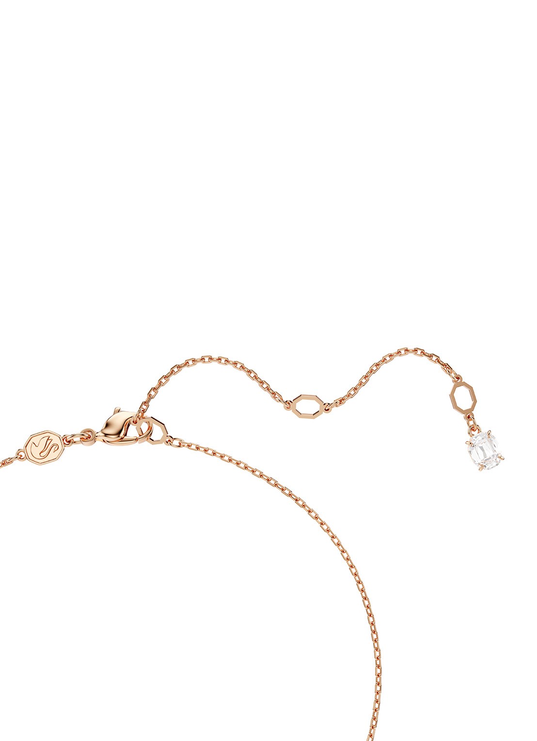 Swarovski Matrix ketting met kristal - detail 3 roségoud